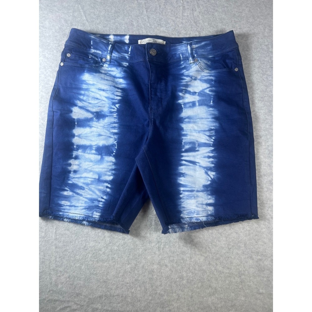 EST. 1946 Denim Womens Shorts Tie Dye Blue 14